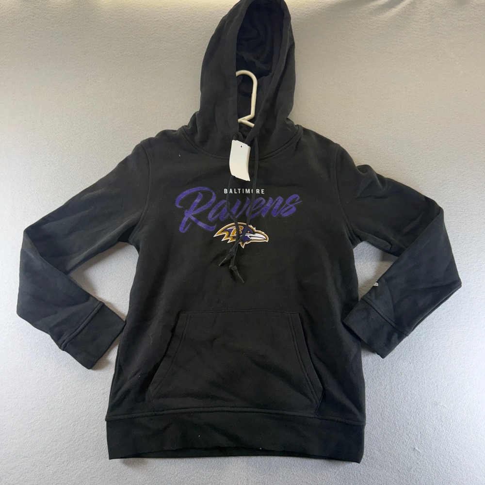 New Era Baltimore Ravens‎ NFL Hoodie Mens Medium Black Pullover NE0207010 BK